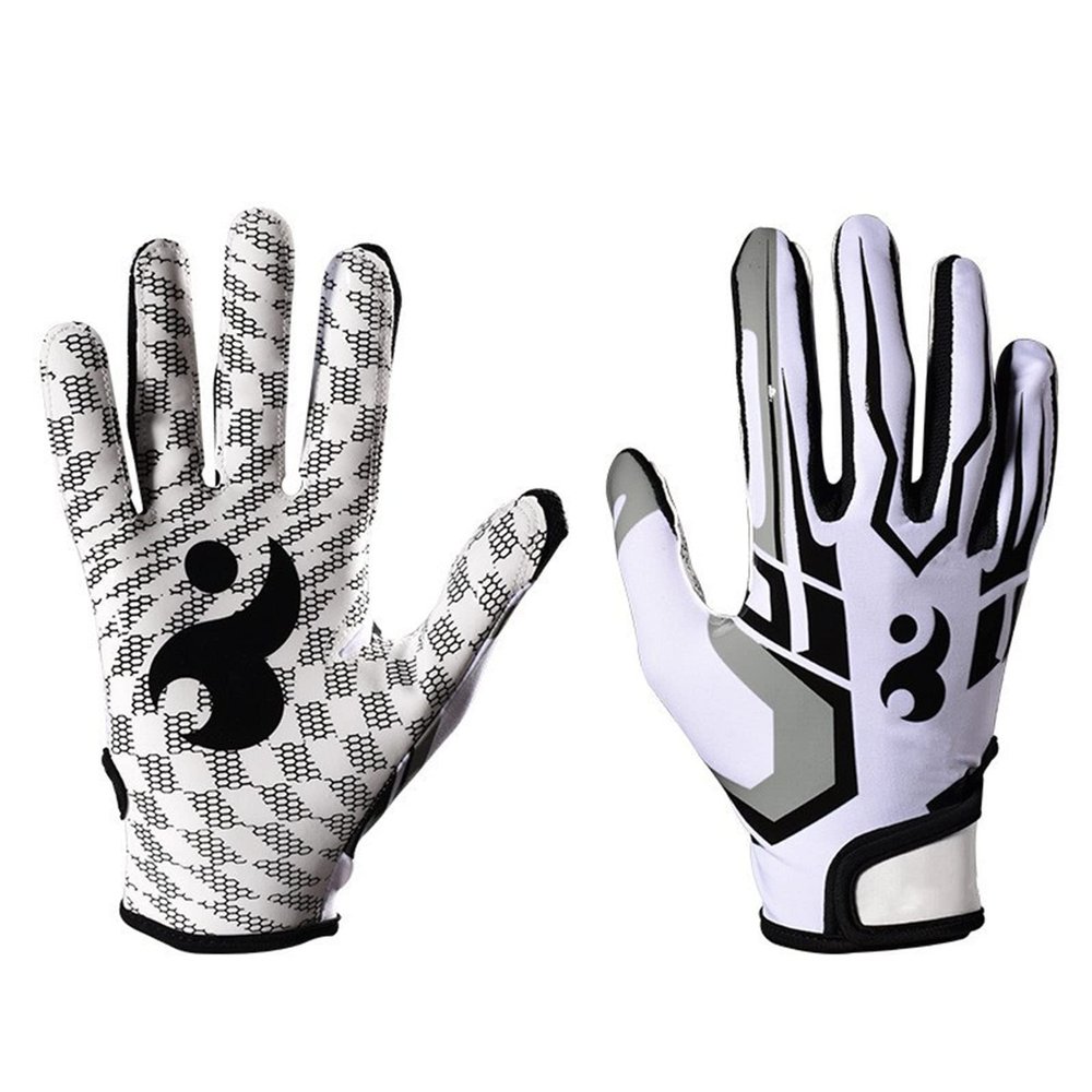 Xiuganpo 3.0 Youth Football Gloves, Anti Slip Adjustable Youth Silicone Grip Football Gloves with Silicone Material, Breathable Sports Kids Football Receiver Gloves (M), Medium, Xiuganpoit8cy60geb-12
