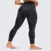 CRZ YOGA Brushed Naked Feeling Workout Leggings 25" - High Waisted Gym Compression Tummy Control Womens Yoga Pants Black Tie Dye Flowers Small view 2