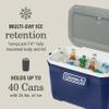 Coleman 316 Series 52-Quart Cooler Bundle with 4-Can Cooler Camping Chair, Grey/Black view 3