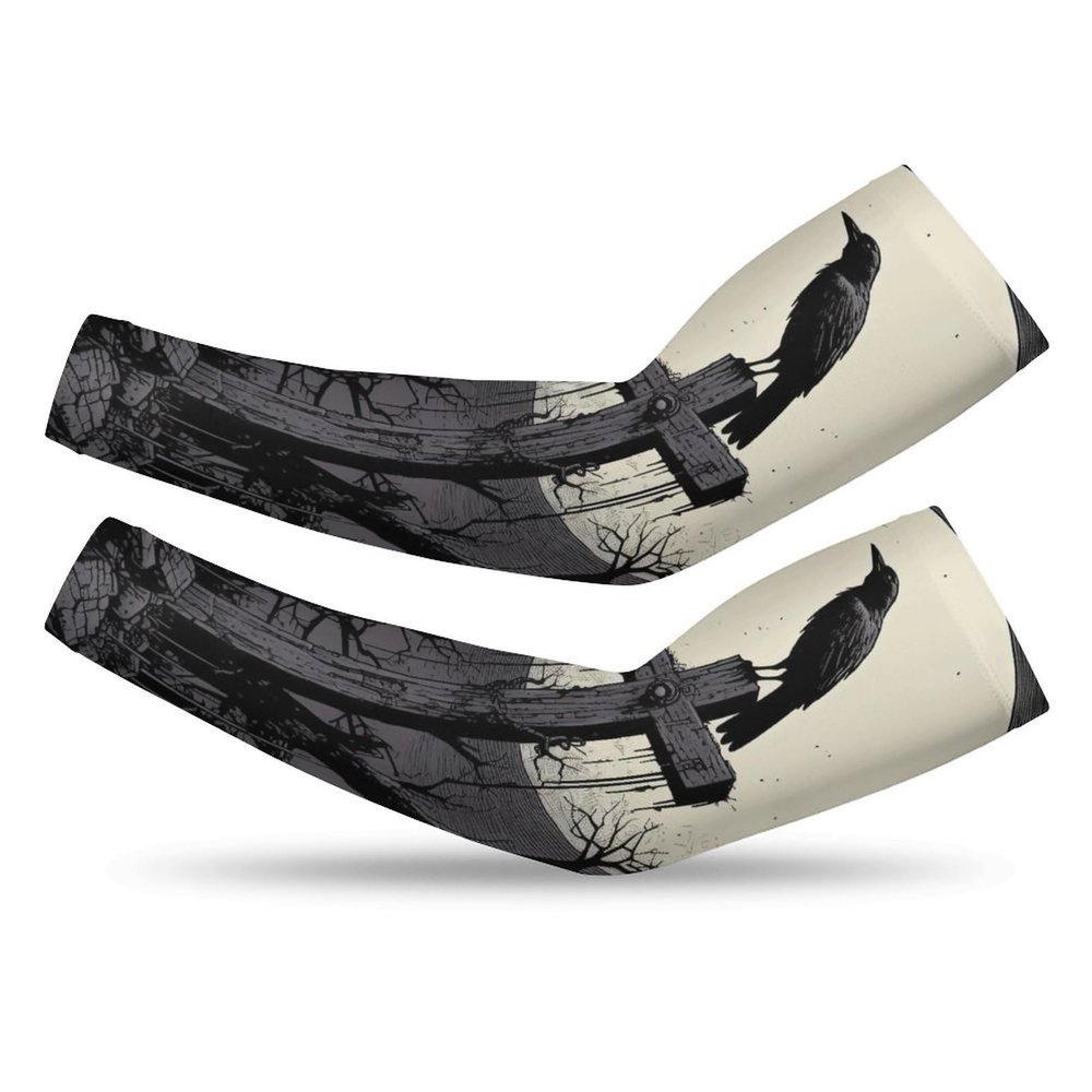JHION Cooling Arm Sleeves Trippy Gardening Sleeves Compression Sports Arm Sleeve Sun Protection Sleeves for Outdoor Garden Sports