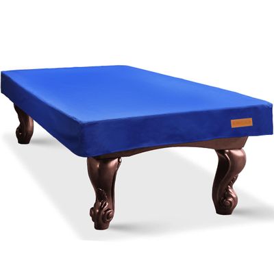 K-Musculo Pool Table Cover, Heavy Duty Leatherette Billiard Table Cover, Waterproof and Tearproof, 6.5/7/ 7.5/8/ 8.5/9 Feet Fitted Malachite Blue-7FT