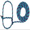 Weaver Leather Livestock Cattle Poly Rope Halter Bundle with Purple/Black/Teal and Hot Pink/Coral/Mint 7' Leads view 2
