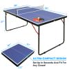 Table Tennis Game Set - Indoor/Outdoor Folding Portable Table Tennis Table Set with Net, Net with Balls and 2 Table Tennis Bats view 2
