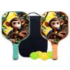 KUAVETO Pickleball Paddles Set, All The DIY Fun You can Have with Monkey-AM2 Pattern Custom Made Honeycomb Polymer Core- Includes 2 Paddles, 4 Balls, and a Carry Bag view 1