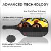 KUAVETO Pickleball Paddles Set, All The DIY Fun You can Have with Monkey-AM2 Pattern Custom Made Honeycomb Polymer Core- Includes 2 Paddles, 4 Balls, and a Carry Bag view 3