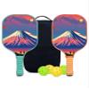 KUAVETO Pickleball Paddles Set, All The DIY Fun You can Have with Mountain-AM56 Pattern Custom Made Honeycomb Polymer Core- Includes 2 Paddles, 4 Balls, and a Carry Bag view 1