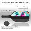 KUAVETO Pickleball Paddles Set, All The DIY Fun You can Have with Alien-AM201 Pattern Custom Made Honeycomb Polymer Core- Includes 2 Paddles, 4 Balls, and a Carry Bag view 3