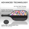 KUAVETO Pickleball Paddles Set, All The DIY Fun You can Have with Candy-AN12 Pattern Custom Made Honeycomb Polymer Core- Includes 2 Paddles, 4 Balls, and a Carry Bag view 3