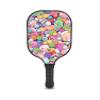 KUAVETO Pickleball Paddles Set, All The DIY Fun You can Have with Candy-AN12 Pattern Custom Made Honeycomb Polymer Core- Includes 2 Paddles, 4 Balls, and a Carry Bag view 4