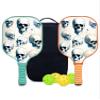 KUAVETO Pickleball Paddles Set, All The DIY Fun You can Have with Skull-AM361 Pattern Custom Made Honeycomb Polymer Core- Includes 2 Paddles, 4 Balls, and a Carry Bag view 1