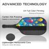 KUAVETO Pickleball Paddles Set, All The DIY Fun You can Have with Alien-AM214 Pattern Custom Made Honeycomb Polymer Core- Includes 2 Paddles, 4 Balls, and a Carry Bag view 3