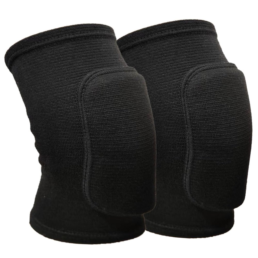 Anti slip sponge, soft and breathable men's, women's, girls', and children's black knee pads suitable for sports scenes such as volleyball, football, dance, yoga, wrestling, running, cycling, etc (Black, Small)