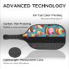 KUAVETO Pickleball Paddles Set, All The DIY Fun You can Have with Cake-AN26 Pattern Custom Made Honeycomb Polymer Core- Includes 2 Paddles, 4 Balls, and a Carry Bag view 3