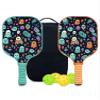 KUAVETO Pickleball Paddles Set, All The DIY Fun You can Have with Ghosts-AN5 Pattern Custom Made Honeycomb Polymer Core- Includes 2 Paddles, 4 Balls, and a Carry Bag view 1