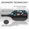 KUAVETO Pickleball Paddles Set, All The DIY Fun You can Have with Ghosts-AN5 Pattern Custom Made Honeycomb Polymer Core- Includes 2 Paddles, 4 Balls, and a Carry Bag view 3