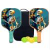 KUAVETO Pickleball Paddles Set, All The DIY Fun You can Have with Skull-AM265 Pattern Custom Made Honeycomb Polymer Core- Includes 2 Paddles, 4 Balls, and a Carry Bag view 1