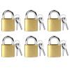 Lixdrem 6 Pcs Copper Luggage Locks with Keys, Metal Keyed Pad Locks, School Gym Locker Lock, Suitcase Lock view 1