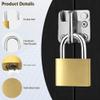 Lixdrem 6 Pcs Copper Luggage Locks with Keys, Metal Keyed Pad Locks, School Gym Locker Lock, Suitcase Lock view 2