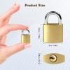 Lixdrem 6 Pcs Copper Luggage Locks with Keys, Metal Keyed Pad Locks, School Gym Locker Lock, Suitcase Lock view 3