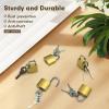 Lixdrem 6 Pcs Copper Luggage Locks with Keys, Metal Keyed Pad Locks, School Gym Locker Lock, Suitcase Lock view 4