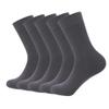 SERISIMPLE Viscose Bamboo Dress Men Sock Thin Soft Crew Anti Odor Lightweight Sock Breathable Comfort Cool soft Sock 5 Pairs (US, Alpha, Large, Regular, Regular, Dark Gray1) view 1