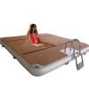 YJFEDCC Multi-Person Leisure and Entertainment Floating Pontoon Anti-Slip Inflatable Water Floating Bed, Yacht Floating Sea Floating Platform,1.5 * 2.5m/4.9 * 8.2ft view 1