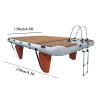 YJFEDCC Multi-Person Leisure and Entertainment Floating Pontoon Anti-Slip Inflatable Water Floating Bed, Yacht Floating Sea Floating Platform,1.5 * 2.5m/4.9 * 8.2ft view 4