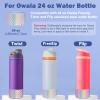 HEYSKAY 2PCS Silicone Boot for Owala Flask Water Bottle 24oz Anti-Slip Protective Sleeve for Owala Twist,FreeSip and Flip Stainless Steel Water Bottle BPA-Free Boot Bottom Base view 2
