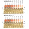 PATIKIL Double Fishing Assist Hooks Kit, 20 Pcs Glow Jigging Hook Slow Fast Fall Jigs Fishing Hooks for Vertical Jigging Lures, Gold Tone (14#, 2.4"x0.55") view 1