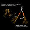 PATIKIL Double Fishing Assist Hooks Kit, 20 Pcs Glow Jigging Hook Slow Fast Fall Jigs Fishing Hooks for Vertical Jigging Lures, Gold Tone (14#, 2.4"x0.55") view 4
