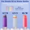 HEYSKAY 2PCS Silicone Boot for Owala Flask Water Bottle 32oz Anti-Slip Protective Sleeve for Owala Twist,FreeSip and Flip Stainless Steel Water Bottle BPA-Free Boot Bottom Base view 2