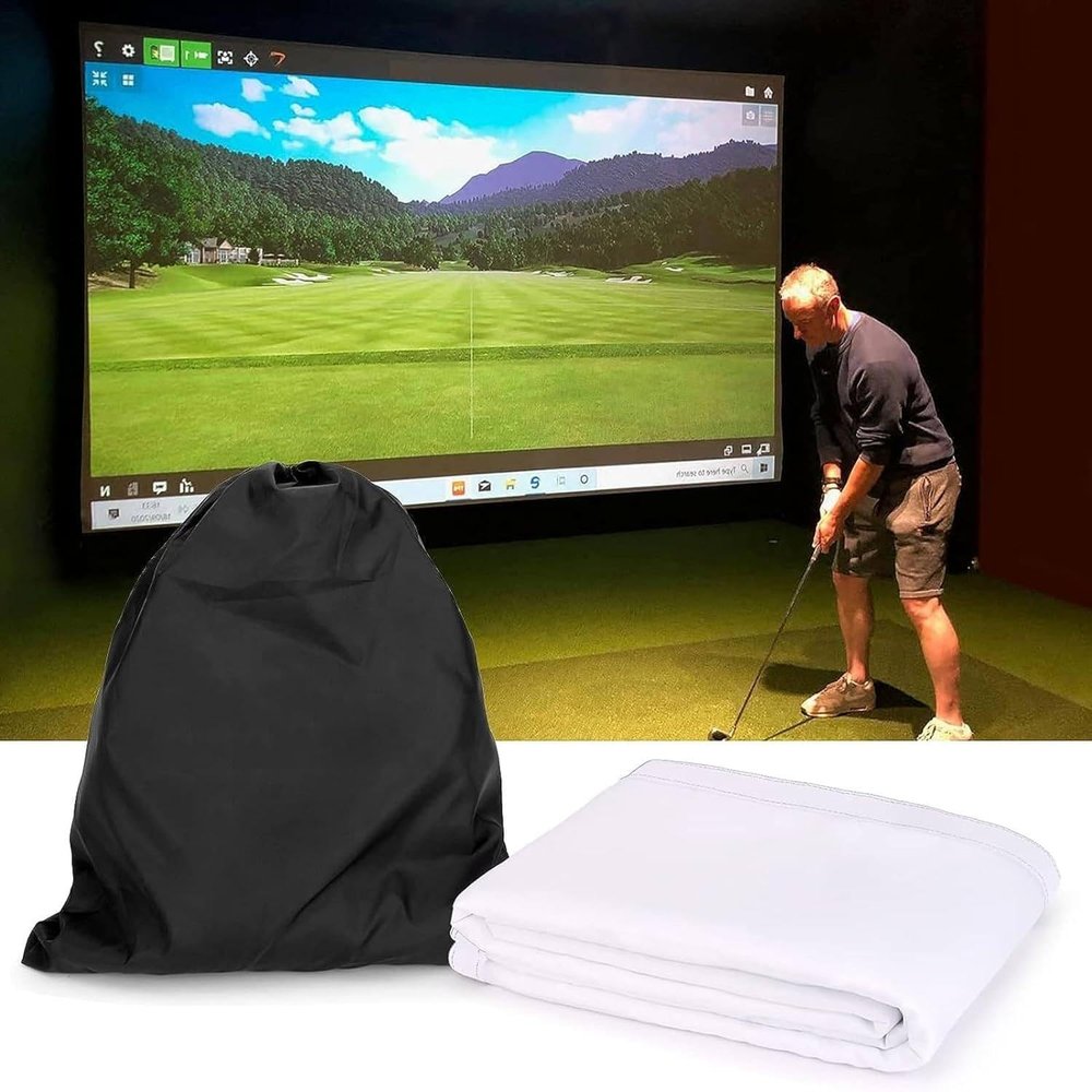 DPLXQPP Thickened Golf Simulator,Golf Simulator Impact Screen,Suitable for Backyard Driving Chip Swing Training,Gift for Men/Golf Enthusiasts,300cm*300cm