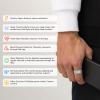 Tulbeys Fitness Tracker Smart Ring, Step Counter for Walking, Heart Rate Blood Oxygen Calorie Sleep Tracker Health Ring, IP68 Waterproof Design, Stainless Steel, 5-7 Days Battery Life(Silver, US9) view 2