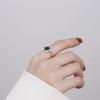 KUAIOUU Jewelry Women's Ring Sterling Silver Women's Vintage Roman Numeral Disc Design Opening Adjustable Ring view 2