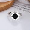 KUAIOUU Jewelry Women's Ring Sterling Silver Women's Vintage Roman Numeral Disc Design Opening Adjustable Ring view 4