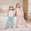 Arshiner Pajama Pants for Girls Long Sleep Plaid Pants Soft Lounge Pj Bottoms with Pockets Pink Star 11-12 Years view 2