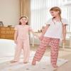 Arshiner Pajama Pants for Girls Long Sleep Plaid Pants Soft Lounge Pj Bottoms with Pockets Pink Star 11-12 Years view 4