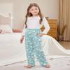 Arshiner Pajama Pants for Girls Long Sleep Plaid Pants Soft Lounge Pj Bottoms with Pockets Light Blue Rainbow Horses 11-12 Years view 2