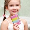 AI-DEE RFID Trifold Canvas Outdoor Sports Wallet for Kids - Front Pocket Wallet with Magic Sticker (Rainbow 1), Small, AD057-PA view 2