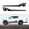 HAIORD 90Racing Stripe Car Sticker Mountain Graphic Decorative Door Waterproof Vinyl Decal Accessories for car Trucks Off-Road Vehicle transporters2PCS (Black) view 1