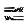 HAIORD 90Racing Stripe Car Sticker Mountain Graphic Decorative Door Waterproof Vinyl Decal Accessories for car Trucks Off-Road Vehicle transporters2PCS (Black) view 2