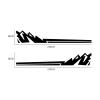 HAIORD 90Racing Stripe Car Sticker Mountain Graphic Decorative Door Waterproof Vinyl Decal Accessories for car Trucks Off-Road Vehicle transporters2PCS (Black) view 3