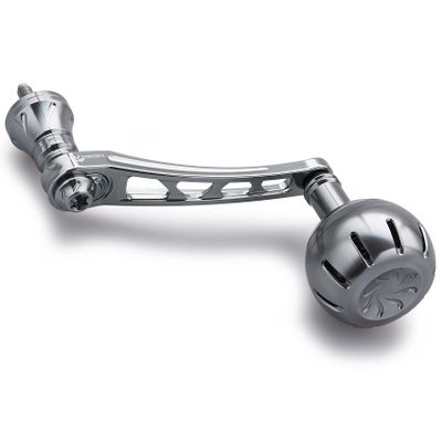 HEIGHTEN 65-70mm Spinning Reel Handle for Shimano Stradic FL FM Stella Vanford Vanquish Nasci Twinpower Daiwa Fuego BG MQ Ballistic Certate Luvias Tatula (Silver, 35mm Knob & 65/70mm Handle) (0758)