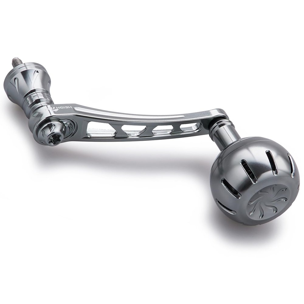 HEIGHTEN 65-70mm Spinning Reel Handle for Shimano Stradic FL FM Stella Vanford Vanquish Nasci Twinpower Daiwa Fuego BG MQ Ballistic Certate Luvias Tatula (Silver, 35mm Knob & 65/70mm Handle) (0758)