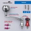 HEIGHTEN 65-70mm Spinning Reel Handle for Shimano Stradic FL FM Stella Vanford Vanquish Nasci Twinpower Daiwa Fuego BG MQ Ballistic Certate Luvias Tatula (Silver, 35mm Knob & 65/70mm Handle) (0758) view 3