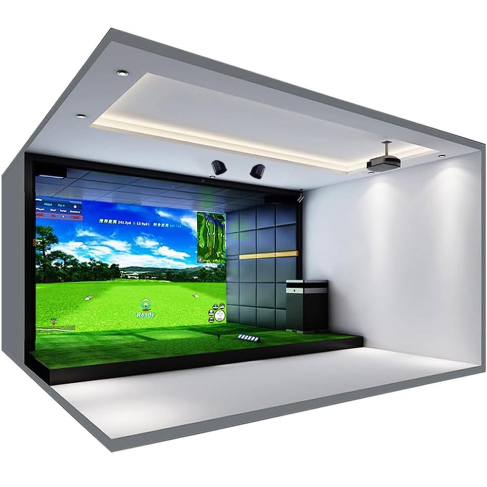 DPLXQPP Golf Simulator, Golf Bullseye Cloth, Thickened Simulator Fireproof Silencer Curtain, Indoor Golf Simulator Impact Screen, Suitable for Family Beginners,300cm*500cm