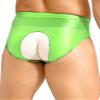 YiZYiF Sissy Panties Men's Silky Glossy Underwear Bikini Thongs Oily Swimming Lingerie Briefs 2# Fluorescent Green A X-Large view 3