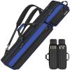 PEKREWS Pool Cue Case, Pool Stick Case 4x5 with Multiple Pockets Holds 4 Butts 5 Shafts, Soft Padded Sturdy Pool Cue Bag, Billiard Cue Backpack with Adjustable Shoulder Straps for Men and Women view 1