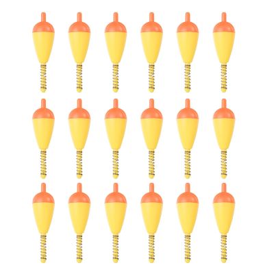 PATIKIL Fishing Float Bobbers, 20 Pack Hard ABS Oval Stick Spring Slip Bobber for Crappie Trout Bass Fishing, Orange