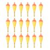 PATIKIL Fishing Float Bobbers, 20 Pack Hard ABS Oval Stick Spring Slip Bobber for Crappie Trout Bass Fishing, Orange view 1